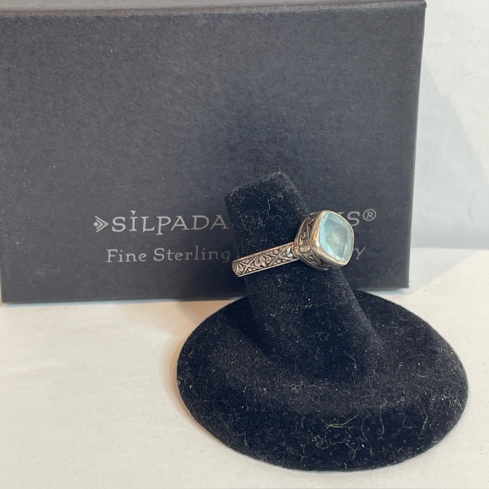Silpada Sterling Silver "Frozen Lake" Ring Size 5 *Retired*